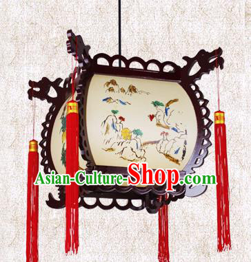 Traditional Chinese Painted Palace Lanterns Hanging Lantern Ancient Ceiling Lamp