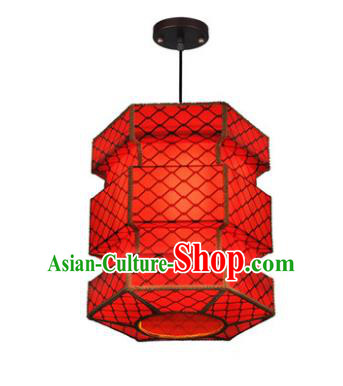 Traditional Chinese Red Parchment Palace Lanterns Handmade Hanging Lantern Ancient Ceiling Lamp