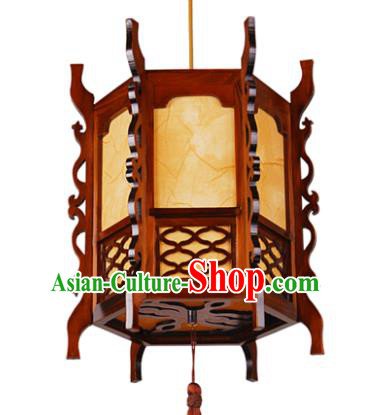 Traditional Chinese Wood Hanging Palace Lanterns Handmade Lantern Ancient Ceiling Lamp