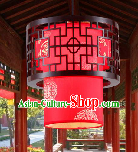 Traditional Chinese Red Hanging Palace Lanterns Handmade Lantern Ancient Ceiling Lamp