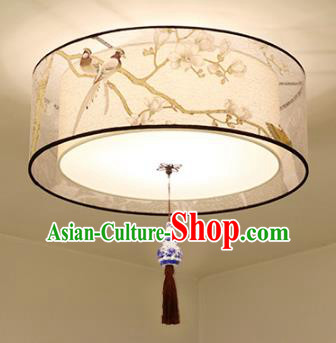 Traditional Chinese Printing Flowers Birds Ceiling Palace Lanterns Handmade Lantern Ancient Lamp