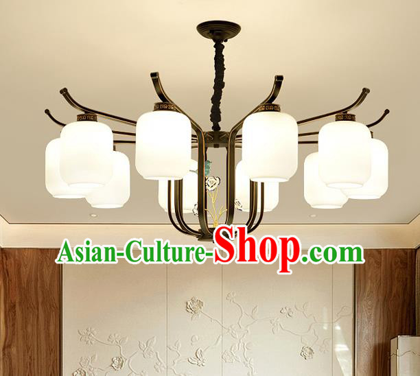 Traditional Chinese Style Ceiling Palace Lanterns Handmade Ten-Lights Lantern Ancient Lamp