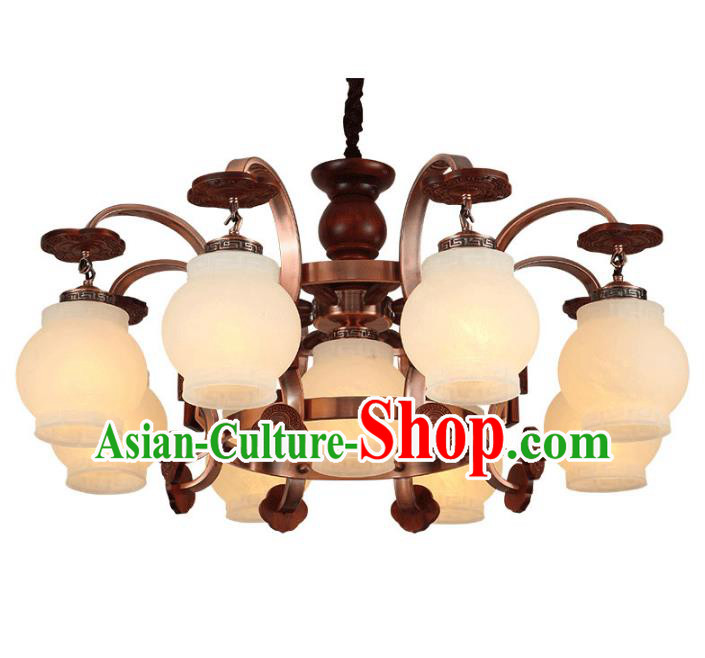 Traditional Chinese Palace Lanterns Handmade Eight-Lights Lantern Ancient Ceiling Lamp