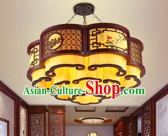 Traditional Chinese Wood Ceiling Palace Lanterns Handmade Lantern Ancient Hanging Lamp