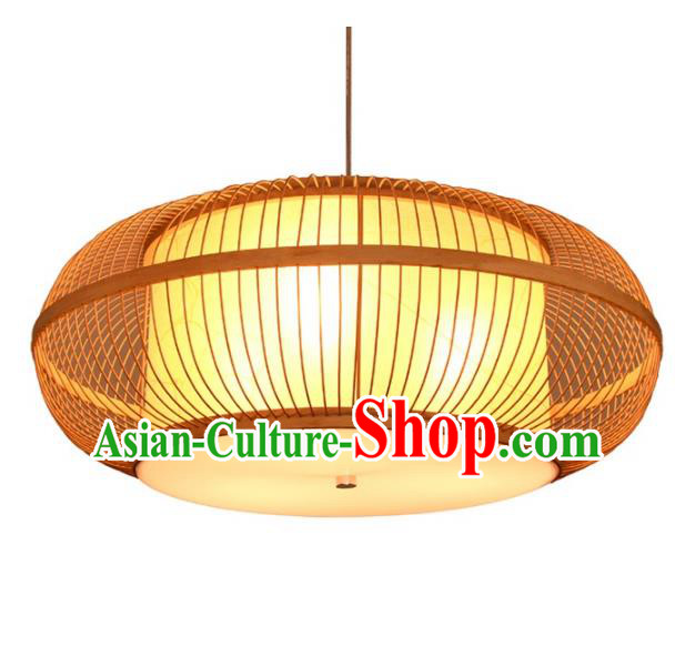 Traditional Chinese Rattan Round Lanterns Handmade Hanging Ceiling Lantern Ancient Lamp