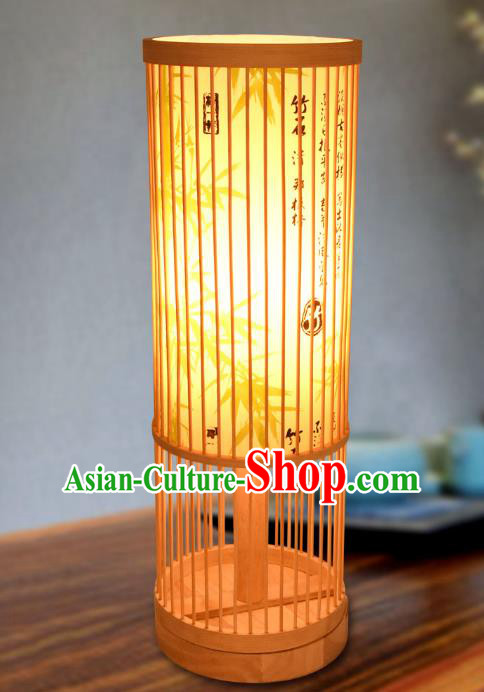 Traditional China Bamboo Art Lanterns Handmade Lantern Ancient Desk Lamp
