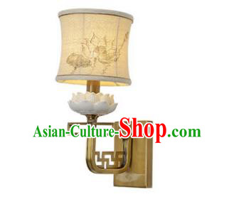 Traditional China Ancient Brass Lotus Wall Lanterns Handmade Lantern Ancient Lamp