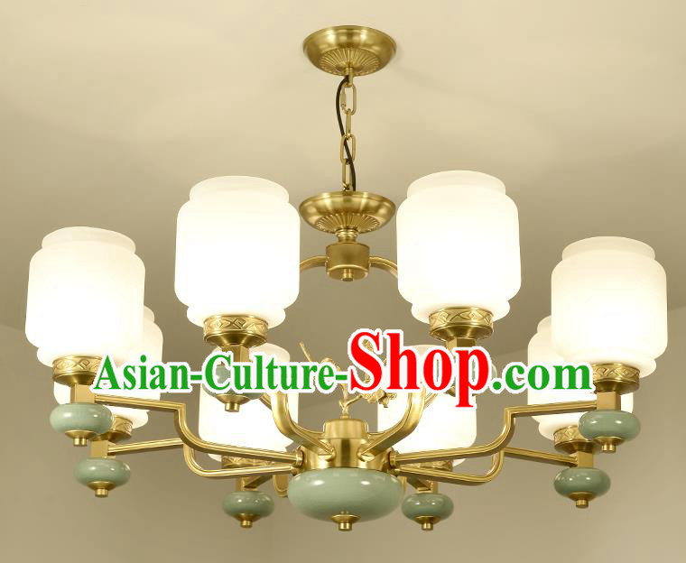 Traditional Chinese Eight-Lights Ceiling Lanterns Ancient Handmade Lantern Ancient Lamp
