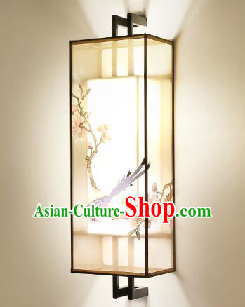 Traditional China Ancient Painting Plum Blossom Bird Wall Lanterns Handmade Lantern Ancient Lamp