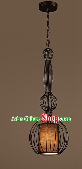 Traditional Chinese Iron Birdcage Ceiling Lanterns Ancient Handmade Hanging Lantern Ancient Lamp