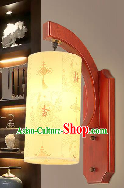 Traditional China Ancient Painting Chinese Knots Lanterns Handmade Wood Lantern Ancient Wall Lamp