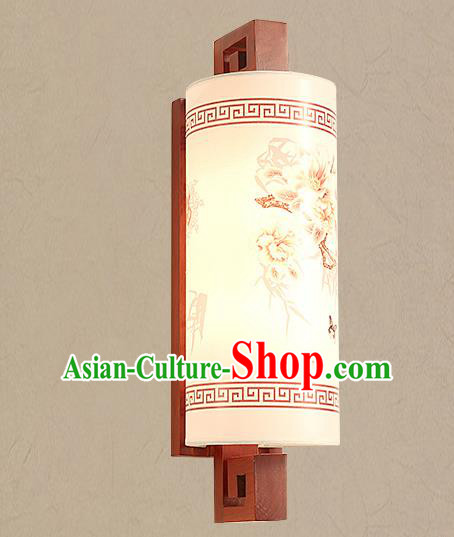 Traditional China Ancient Painted Parchment Lanterns Handmade Wood Lantern Ancient Wall Lamp