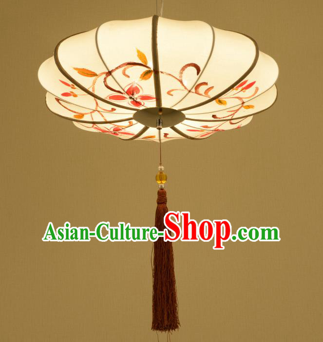 Traditional Chinese Painting Hanging Lanterns Ancient Handmade Ceiling Lantern Ancient Lamp