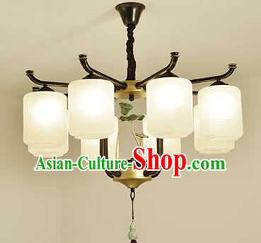 Traditional Handmade Chinese Palace Lanterns Ancient Eight-Lights Ceiling Lantern Ancient Lamp