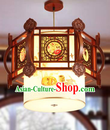 Traditional Chinese Handmade Painted Lantern Asian Wood Ceiling Lanterns Ancient Lantern