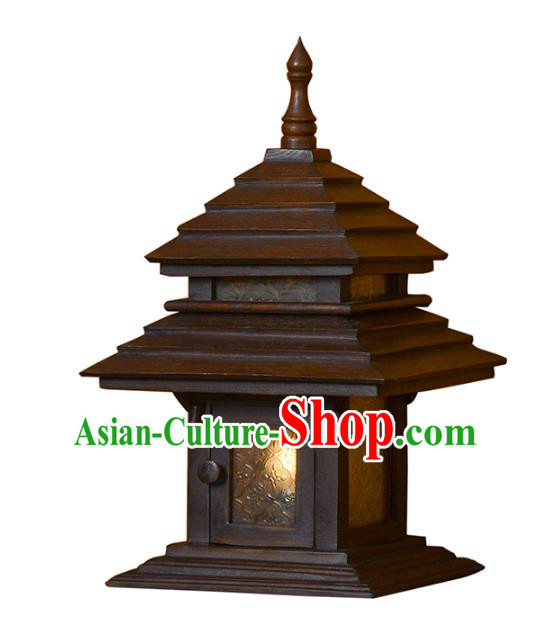 Handmade Traditional Thailand Wood Desk Lantern Asian Lanterns Religion Lantern