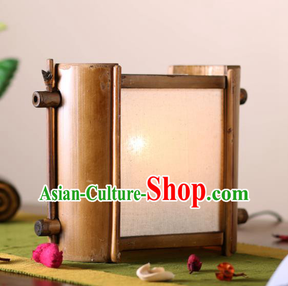 Handmade Thailand Bamboo Lantern Asian Lanterns Religion Desk Lantern Traditional Lamp