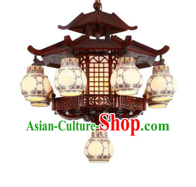 Traditional Chinese Handmade Lantern Wood Carving Lantern Ancient Palace Ceiling Lanterns