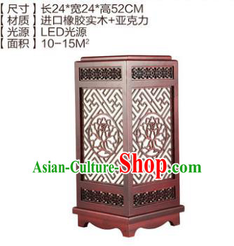 China Handmade Palace Lanterns Desk Lantern Ancient Wood Carving Lanterns Traditional Lamp