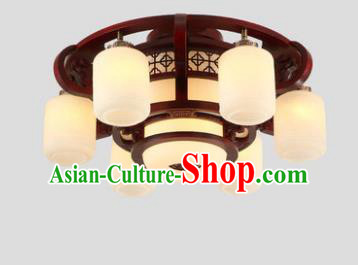 Traditional Chinese Handmade Six-Lights Lantern Wood Lantern Ancient Palace Ceiling Lanterns