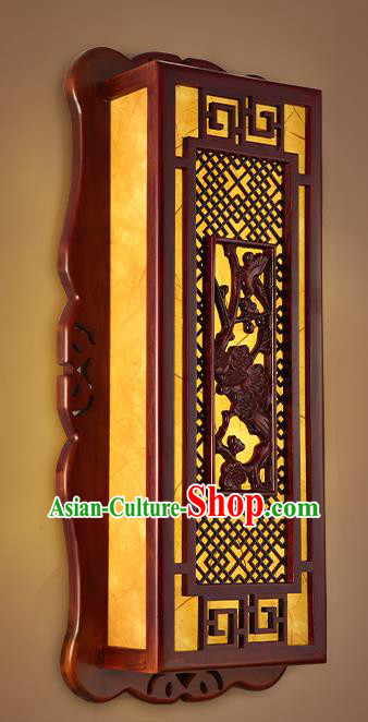 China Handmade Palace Lanterns Wall Lantern Ancient Wood Carving Plum Blossom Lanterns Traditional Lamp