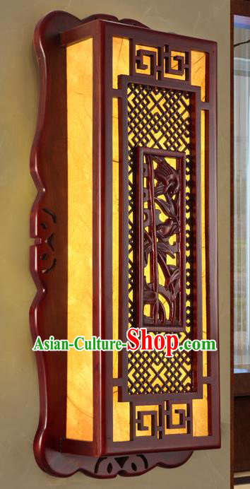 China Handmade Palace Lanterns Wall Lantern Ancient Wood Carving Bamboo Lanterns Traditional Lamp