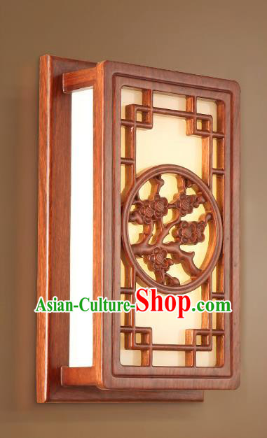 China Handmade Marble Lanterns Palace Wall Lantern Ancient Wood Carving Plum Blossom Lanterns Traditional Lamp