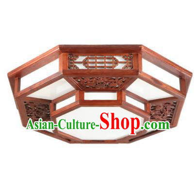 Traditional Chinese Handmade Ceiling Lantern Rosewood Palace Lanterns Ancient Lamp