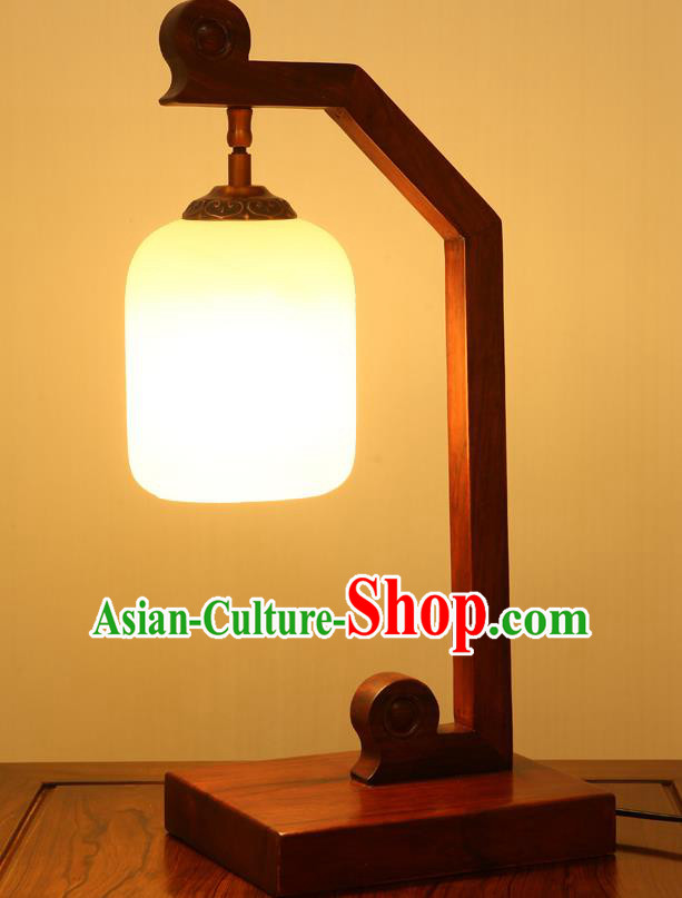 China Handmade Rosewood Carving Lanterns Palace Marble Desk Lantern Ancient Lanterns Traditional Lamp