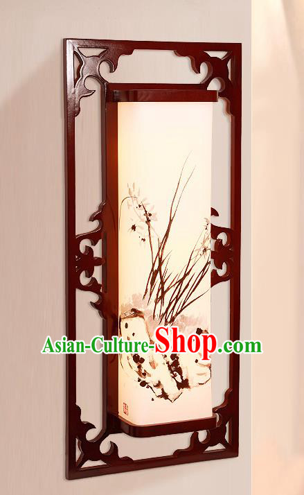 China Handmade Painted Orchid Lanterns Palace Wall Lantern Ancient Lanterns Traditional Lamp