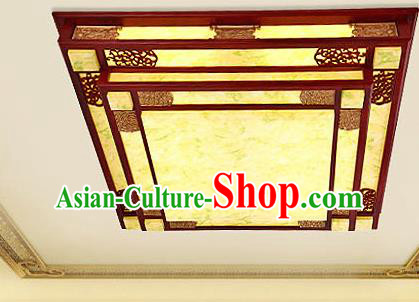 Traditional Chinese Wood Palace Lantern Handmade Squre Ceiling Lanterns Ancient Lamp