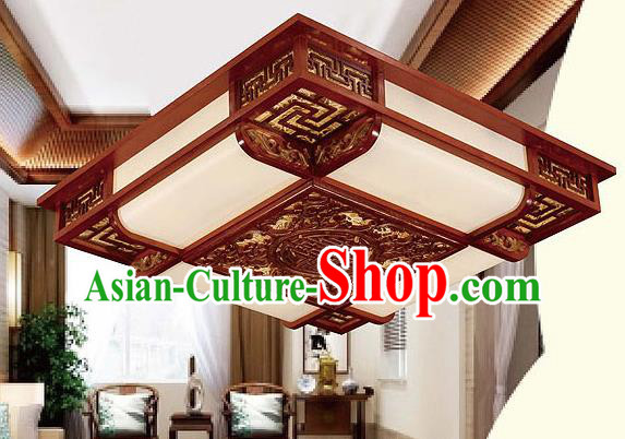 Traditional Chinese Palace Lantern Handmade Wood Carving Ceiling Lanterns Ancient Lamp