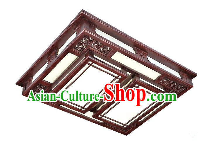 Traditional Chinese Palace Lantern Handmade Rosewood Ceiling Lanterns Ancient Lamp