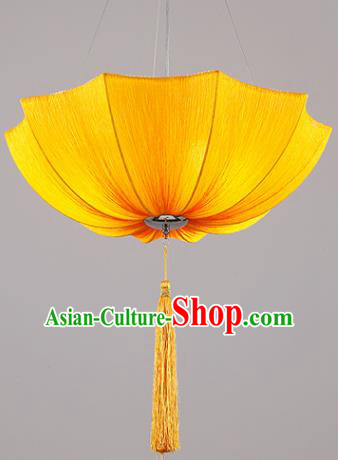 Traditional Chinese Orange Umbrella Palace Lantern Handmade Ceiling Lanterns Ancient Lamp