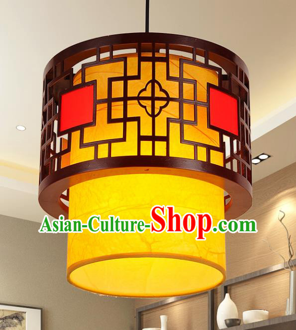 Traditional Chinese New Year Palace Lantern Handmade Wood Hanging Lanterns Ancient Lamp