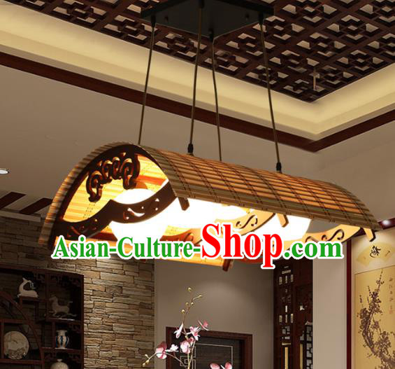 Traditional Chinese Palace Lantern Handmade Bamboo Weaving Hanging Lanterns Ancient Lamp