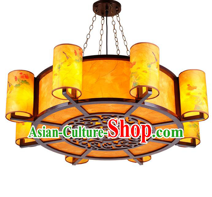 Top Grade Handmade Eight-Lights Palace Lanterns Traditional Chinese Lantern Ancient Ceiling Lanterns