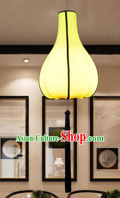 Top Grade Handmade Yellow Lanterns Traditional Chinese Hanging Palace Lantern Ancient Lanterns