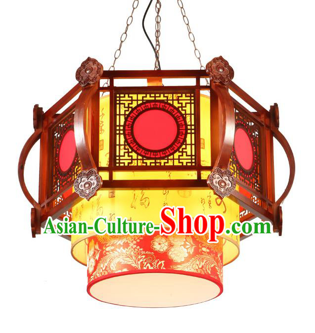 Top Grade Handmade Wood Palace Lanterns Traditional Chinese Lantern Ancient Ceiling Lanterns