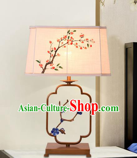 Traditional Chinese Palace Lantern Handmade Painting Peach Blossom Desk Lanterns Ancient Lamp