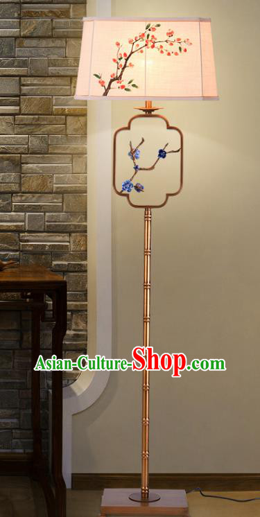 Traditional Chinese Palace Lantern Handmade Painting Peach Blossom Floor Lanterns Ancient Lamp