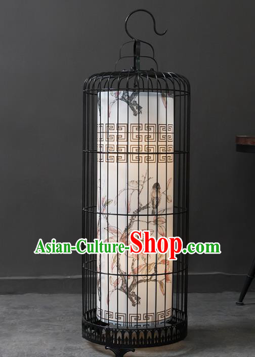 Top Grade Handmade Painting Flowers Birdcage Lanterns Traditional Chinese Palace Lantern Ancient Ceiling Lanterns