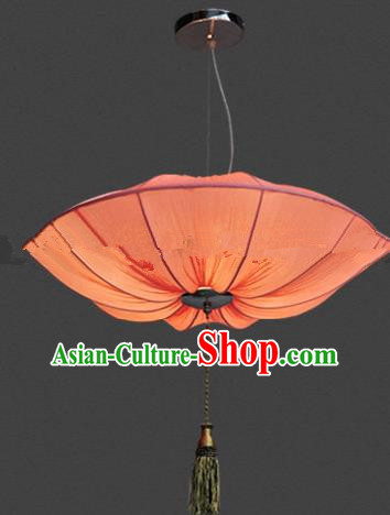 Top Grade Handmade Orange Lotus Leaf Lanterns Traditional Chinese Palace Lantern Ancient Ceiling Lanterns