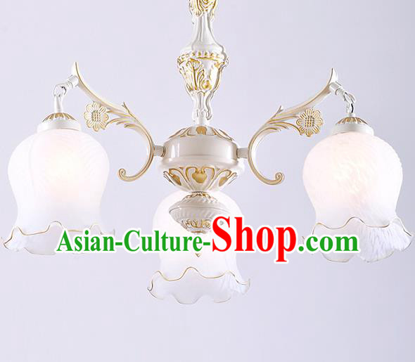 Top Grade Handmade Hanging Three-Lights Lanterns Traditional Chinese Ceiling Palace Lantern Ancient Lanterns