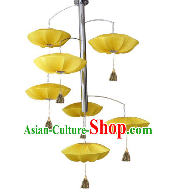 Top Grade Handmade Hanging Seven-Lights Lanterns Traditional Chinese Ceiling Palace Lantern Ancient Lanterns