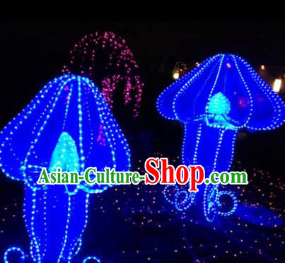 Traditional Christmas Mushroom Light Show Decorations Lamps Stage Display Lamplight LED Lanterns