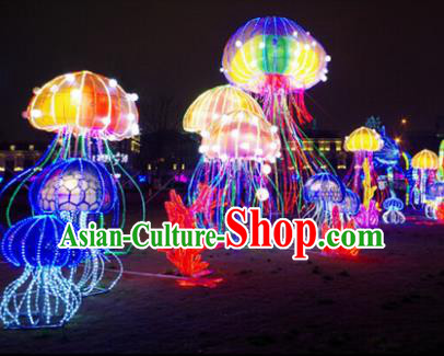 Traditional Christmas Jellyfish Light Show Decorations Lamps Stage Display Lamplight LED Lanterns