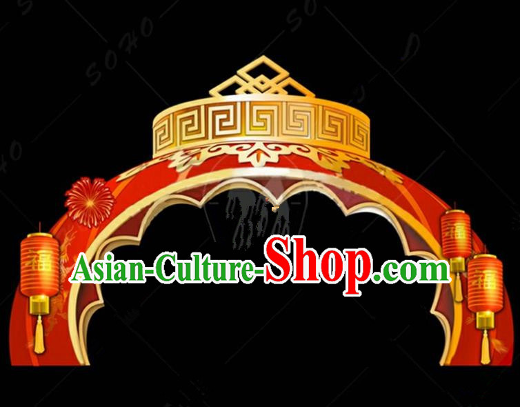 Handmade China Spring Festival Lights Archway Arrangement Lamplight Decorations Stage Display Lanterns