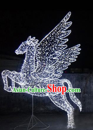 Traditional Handmade Christmas Shiny Decorations Horse Lights Lamplight Pegasus LED Lamp Lanterns