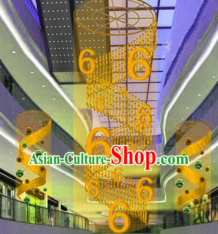 Handmade China Traditional Spring Festival Decorations Yellow Lanterns Display Lamp